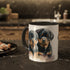 Rottweiler Pupies - Color Accent Mugs, 11oz